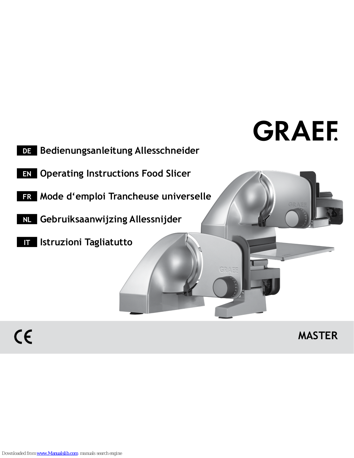 Graef Master M 20 Operating Instructions Manual