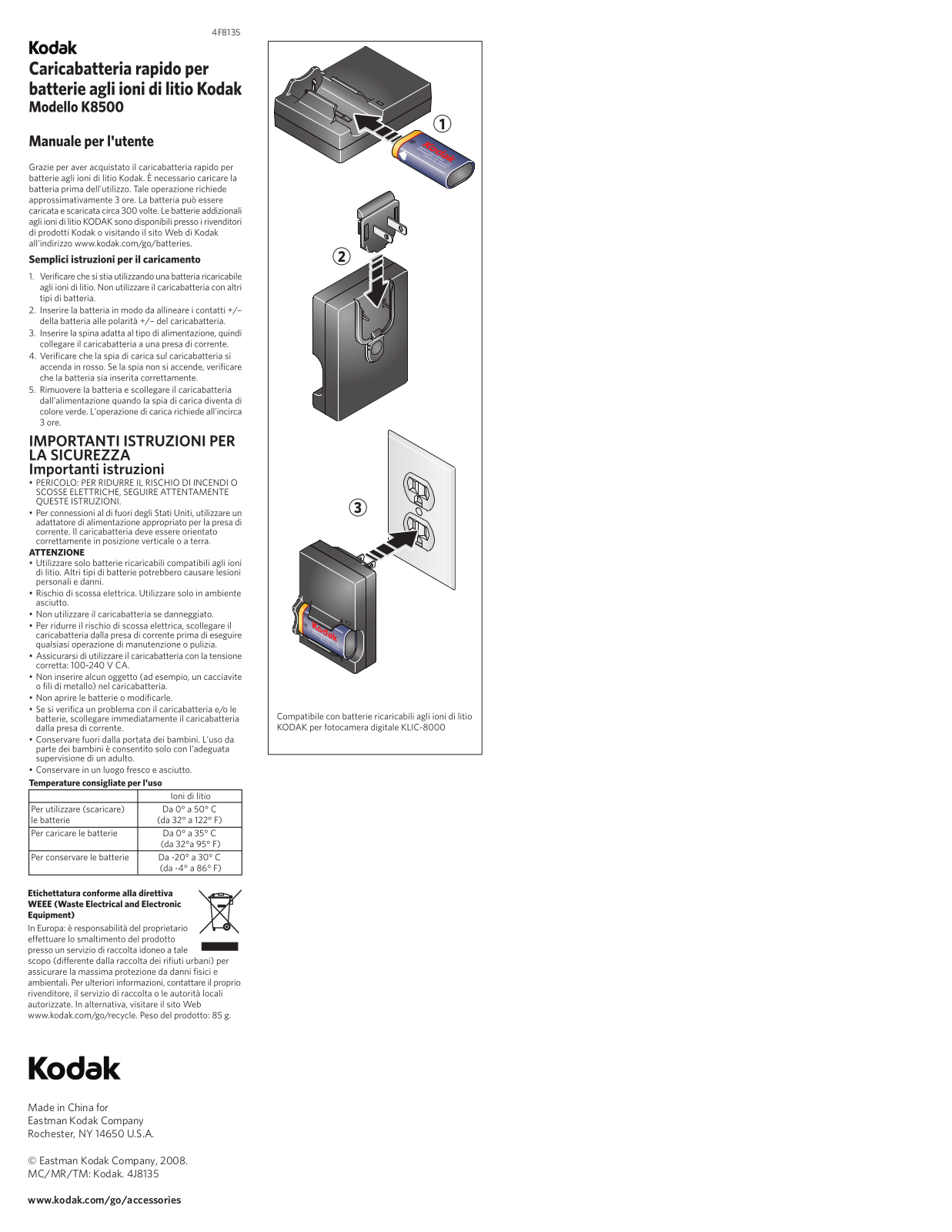 Kodak K8500 User Manual