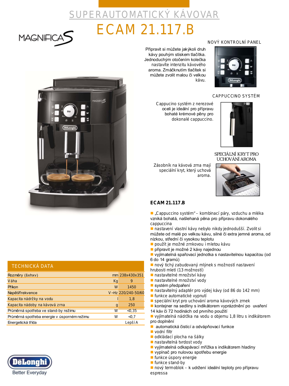 DeLonghi ECAM21.117B User Manual