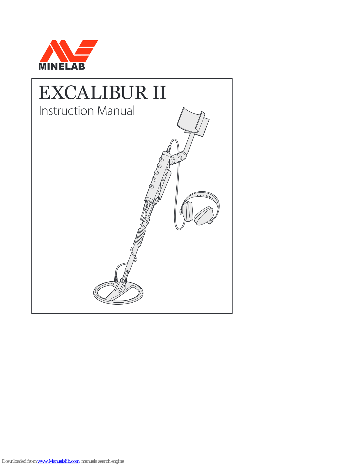 Minelab EXCALIBUR II Instruction Manual