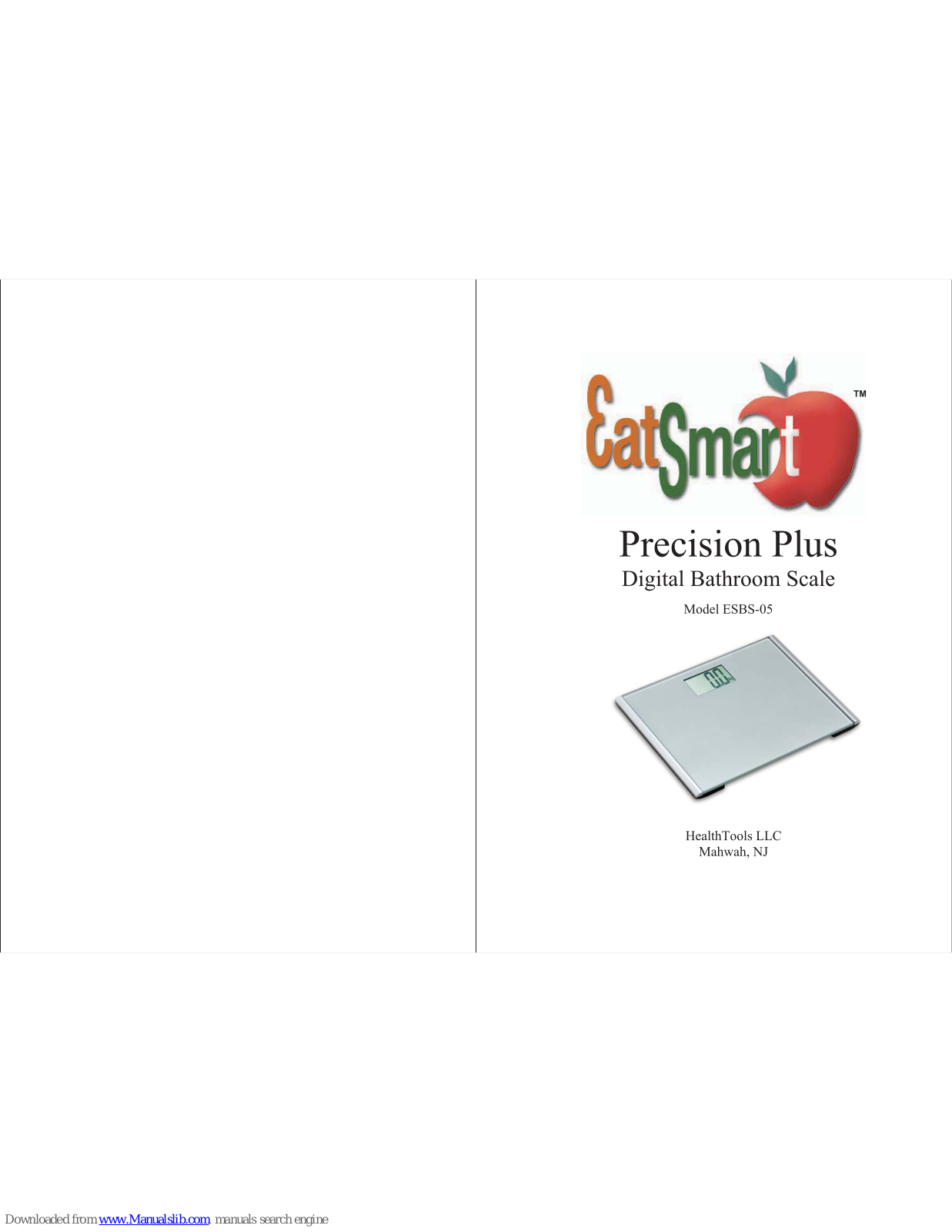 eatsmart ESBS-05 Precision Plus User Manual - ManualMachine.com