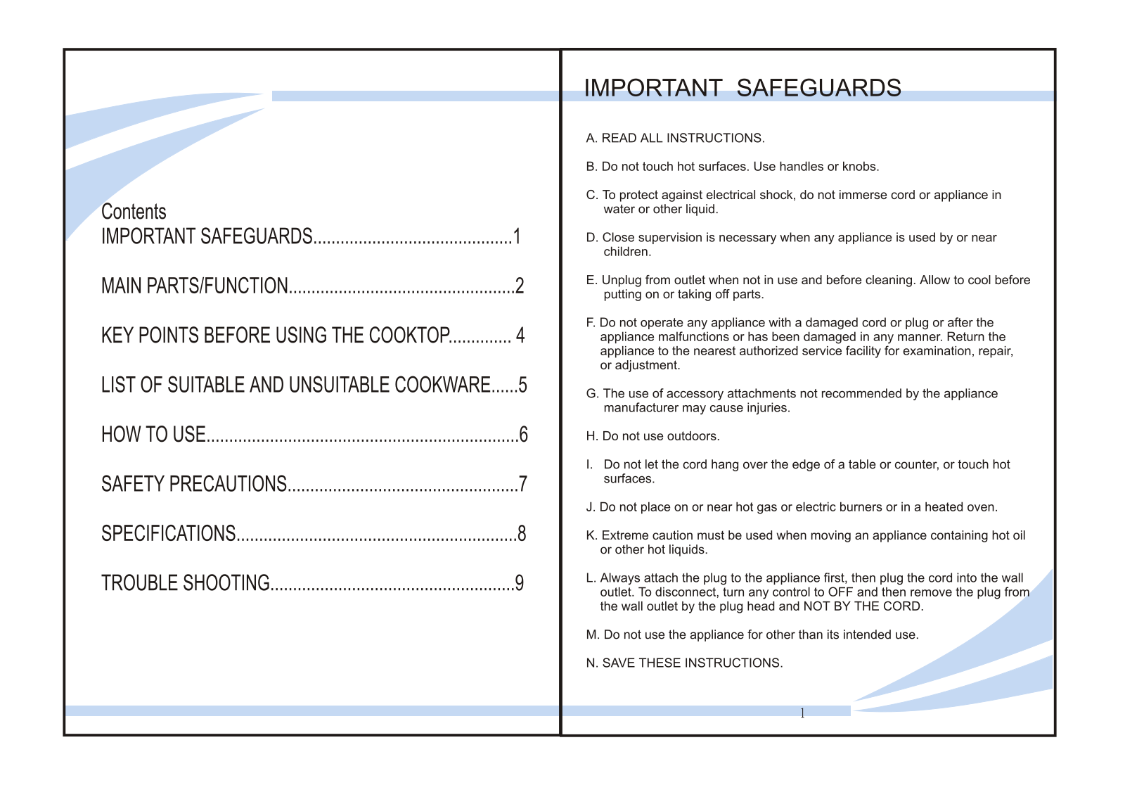 Sunpentown Electric Co SUN1262F 1 User Manual