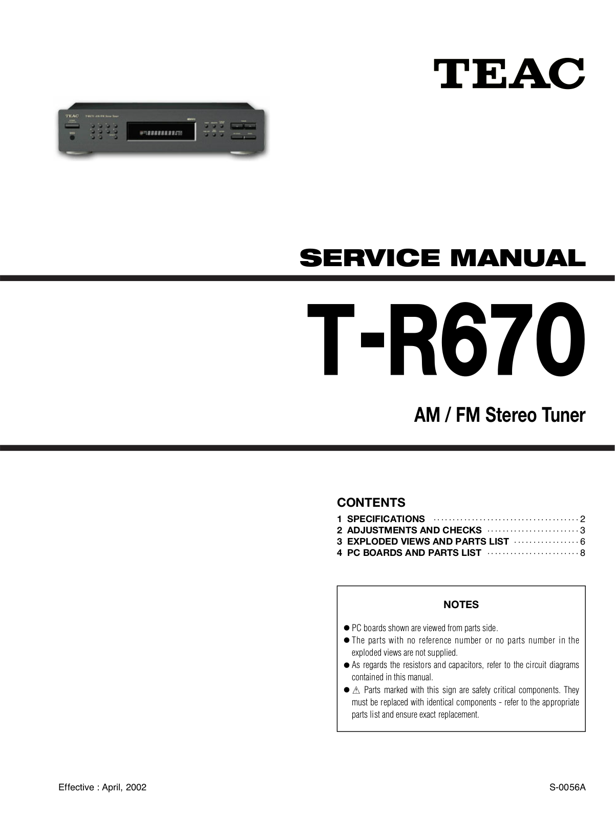 TEAC TR-670 Service manual