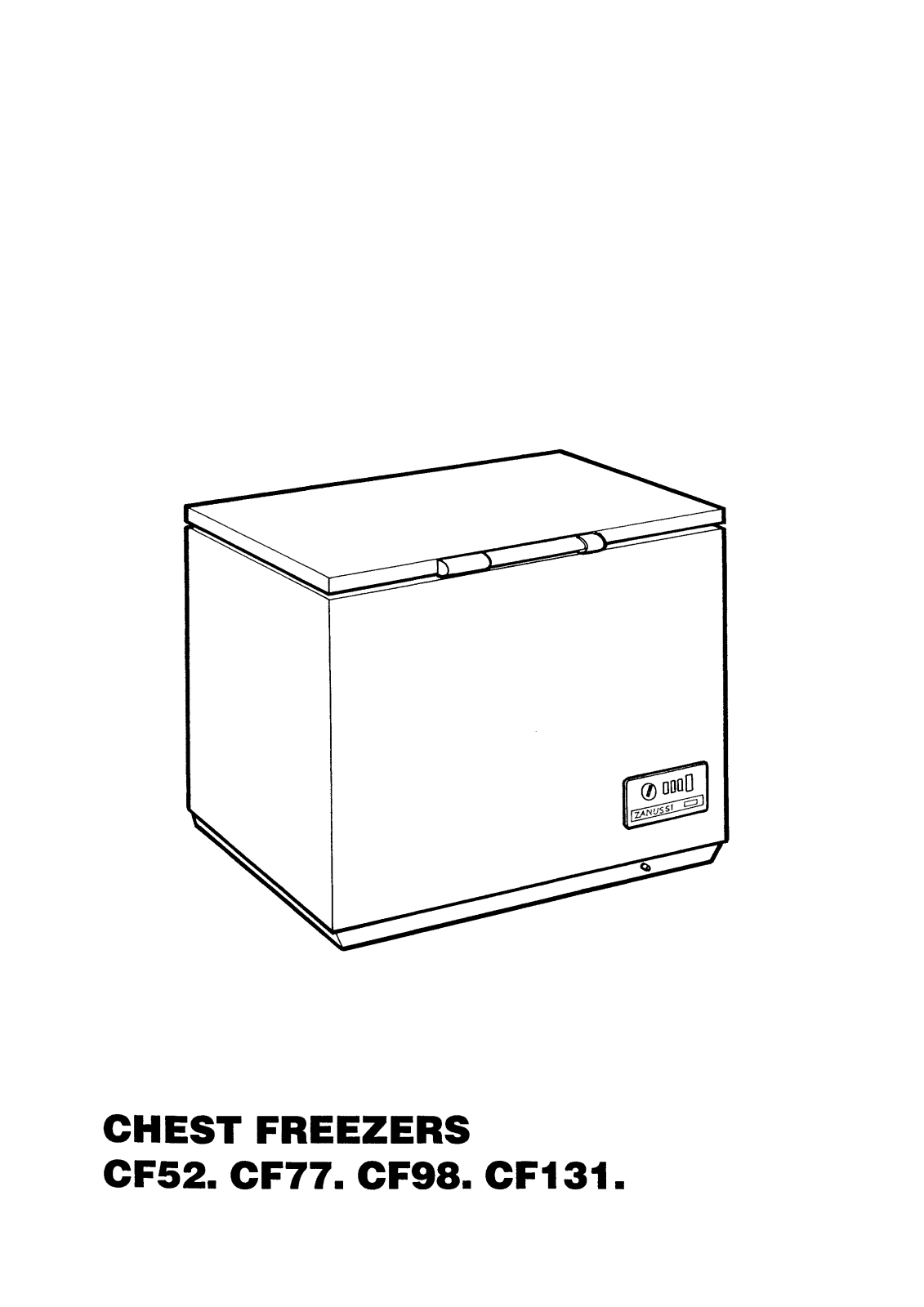 Zanussi CF98, CF52, CF131, CF77 User Manual