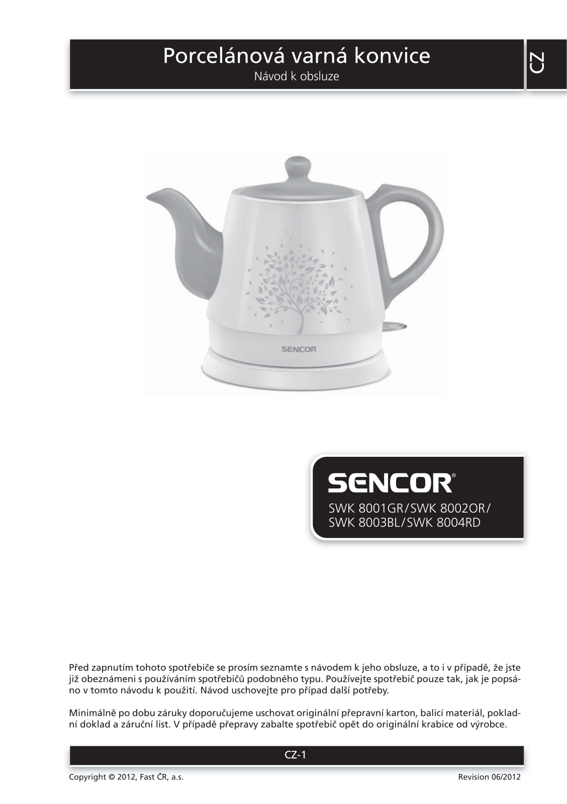 Sencor SWK 8003BL User Manual