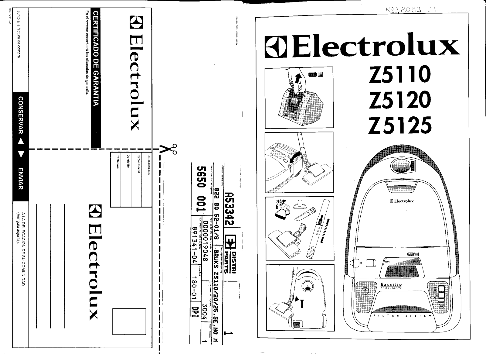 electrolux Z5120, Z5110, Z5125 User Manual