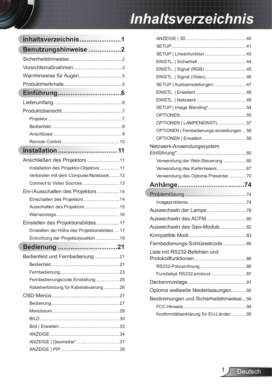 OPTOMA EW865, EX855 User Manual