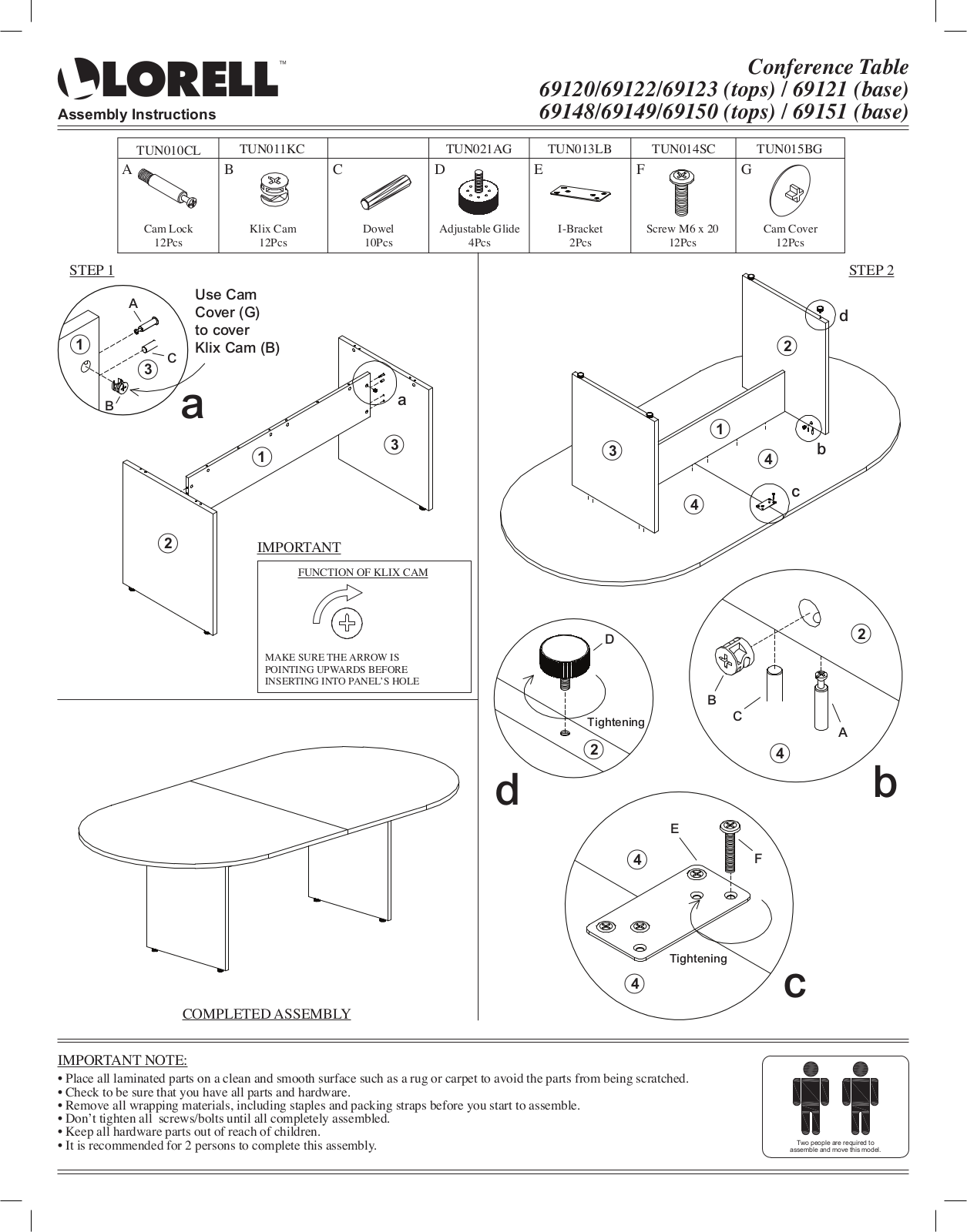 Lorell LRO1479 Assembly Instructions - ManualMachine.com