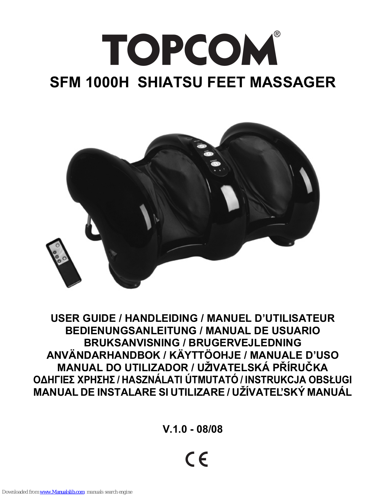 Topcom Shiatsu SFM-1000H, SFM 1000H User Manual