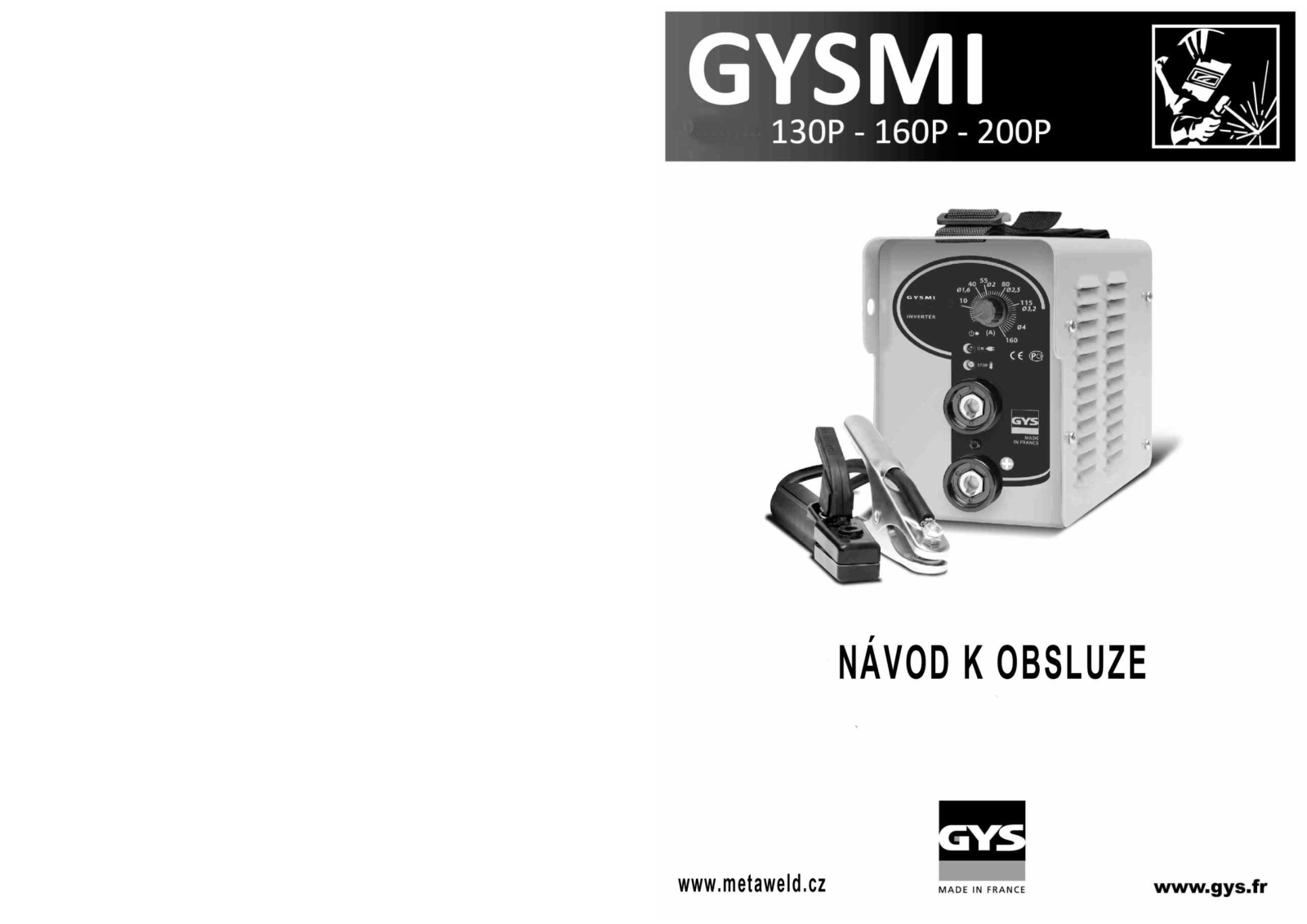 GYS Gysmi 80p, Gysmi 130p, gysmi 160p, gysmi 200p User guide