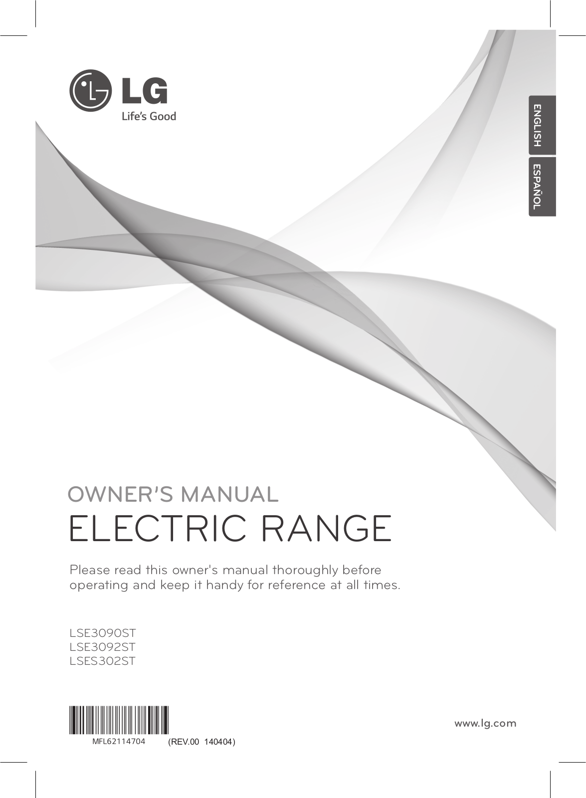 LG LSE3090ST User Manual