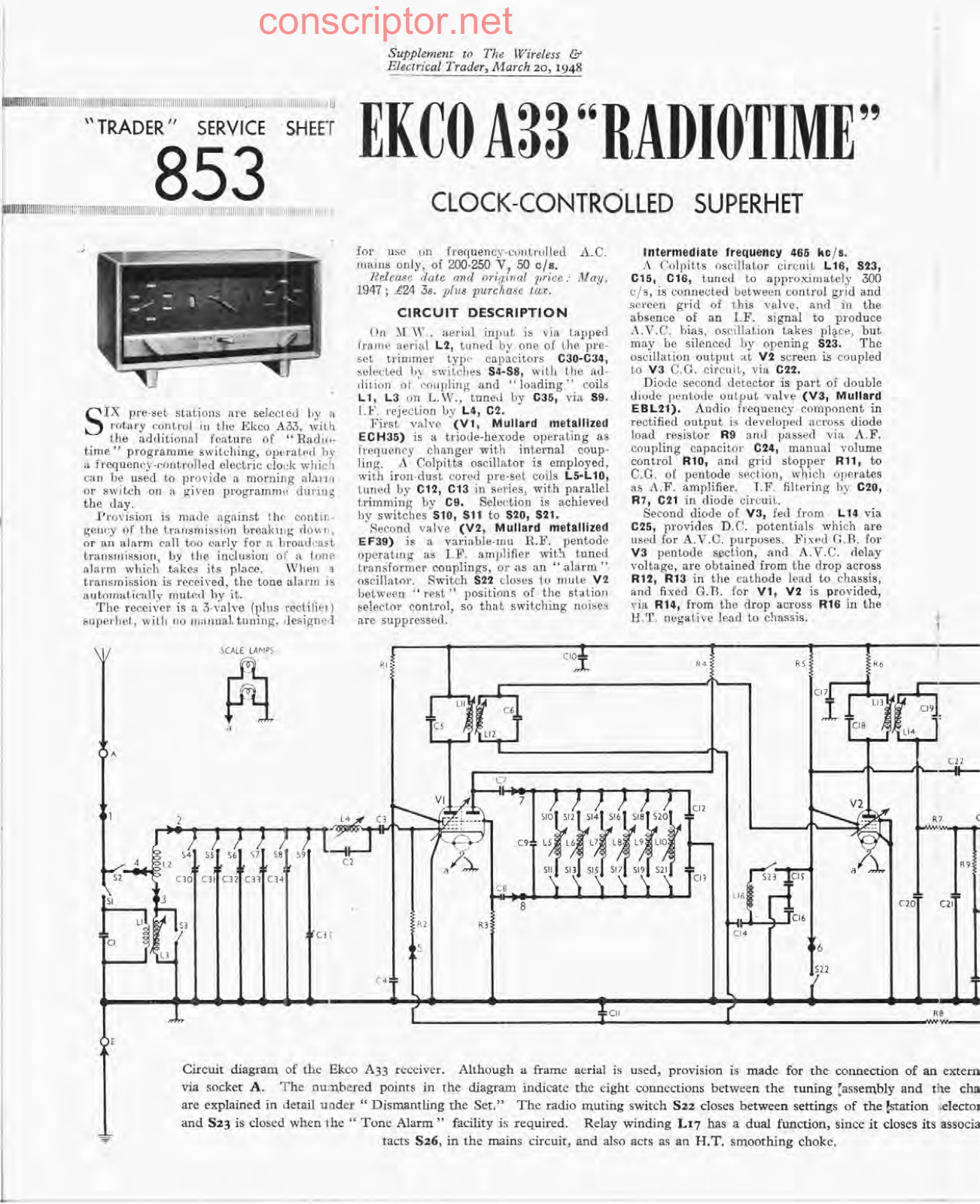 EKCO A33 Service manual