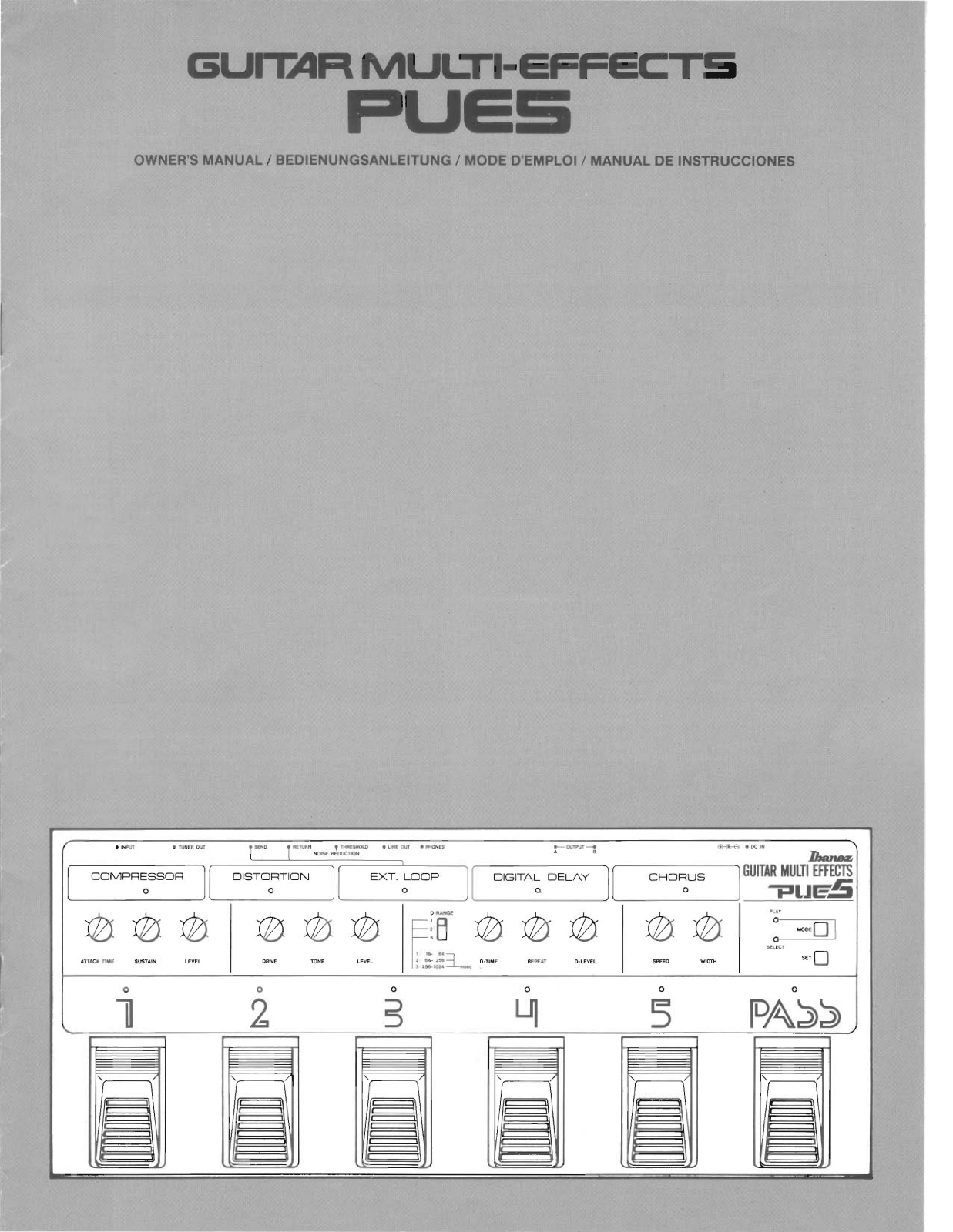 Ibanez PUE-5 Owner’s Manual