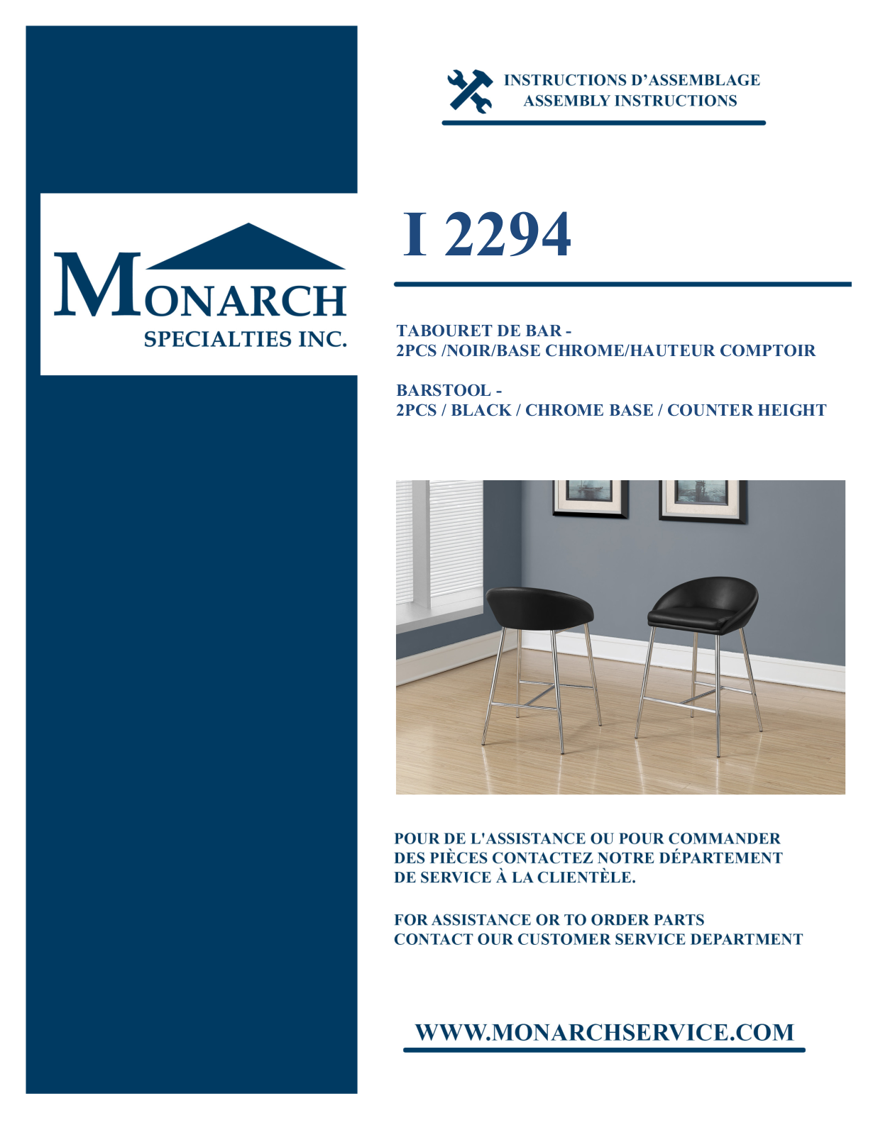 Monarch I2294 Assembly Guide - ManualMachine.com