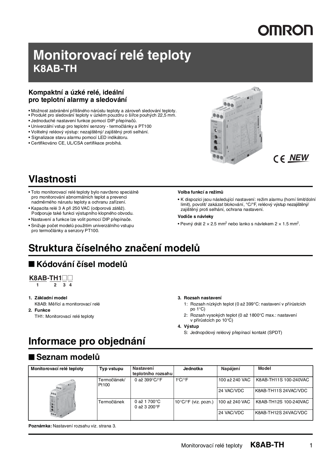 Omron K8AB-TH DATASHEET