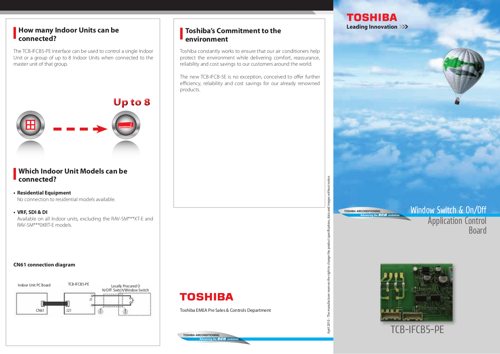 Toshiba TCB-IFCB5-PE User Manual