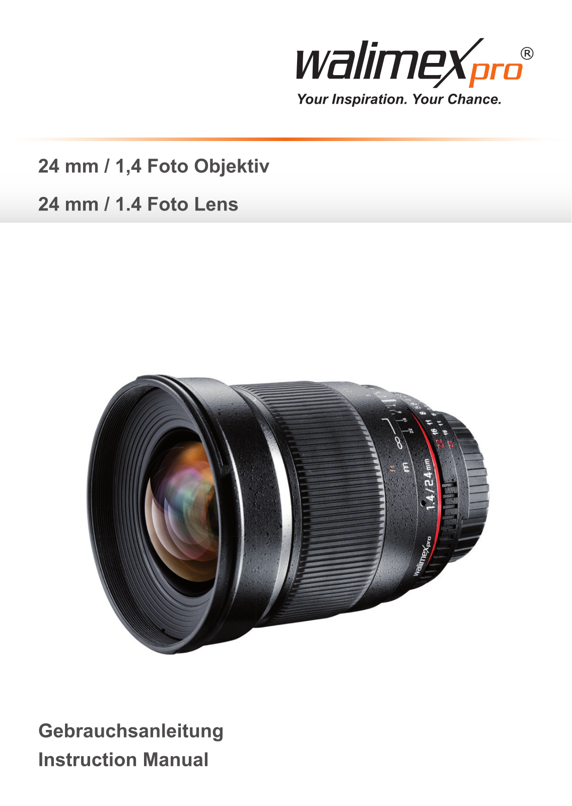 Walimex Pro 24 mm / 1.4 User guide