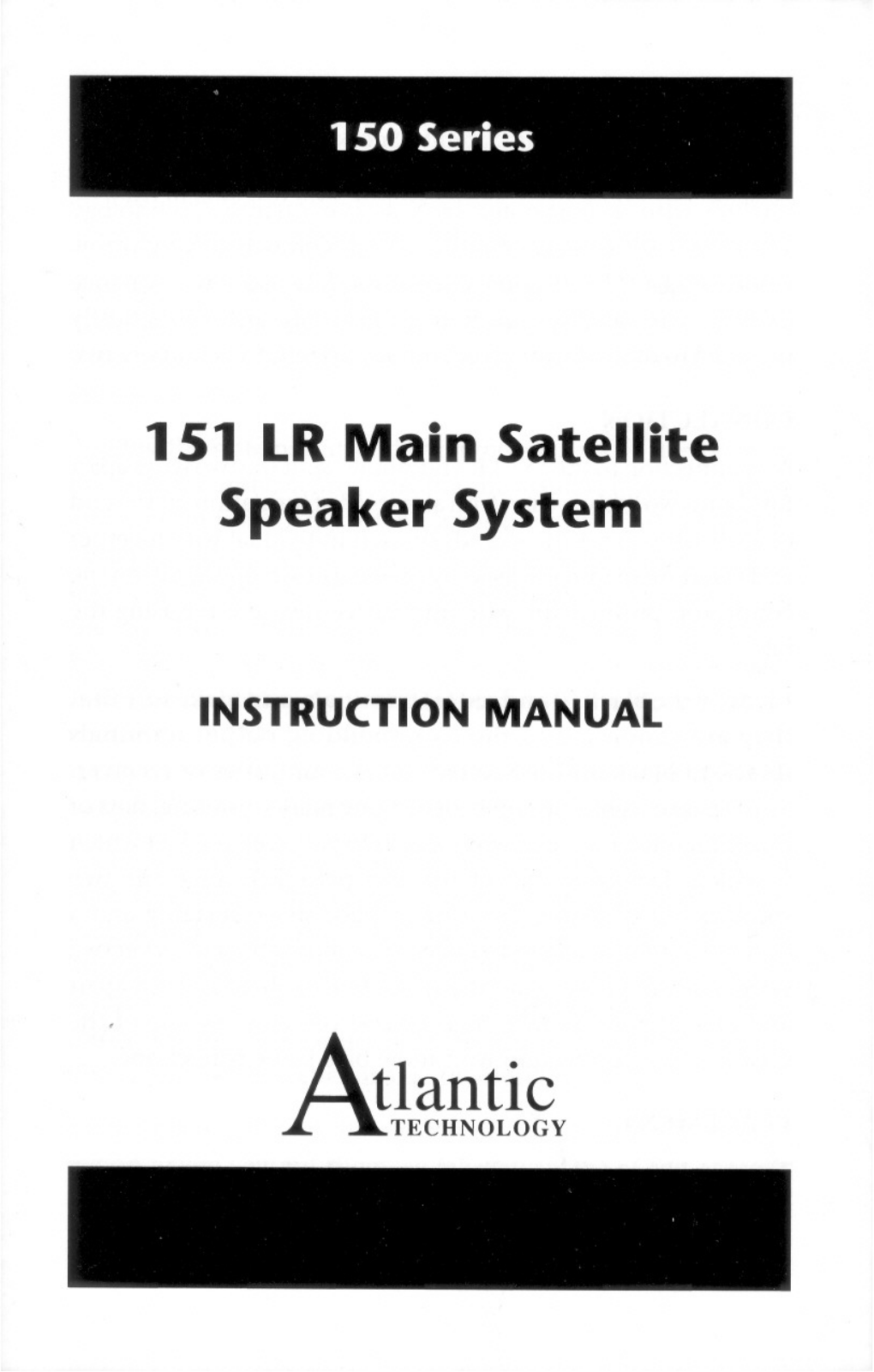 Atlantic 151 LR Owner's Manual