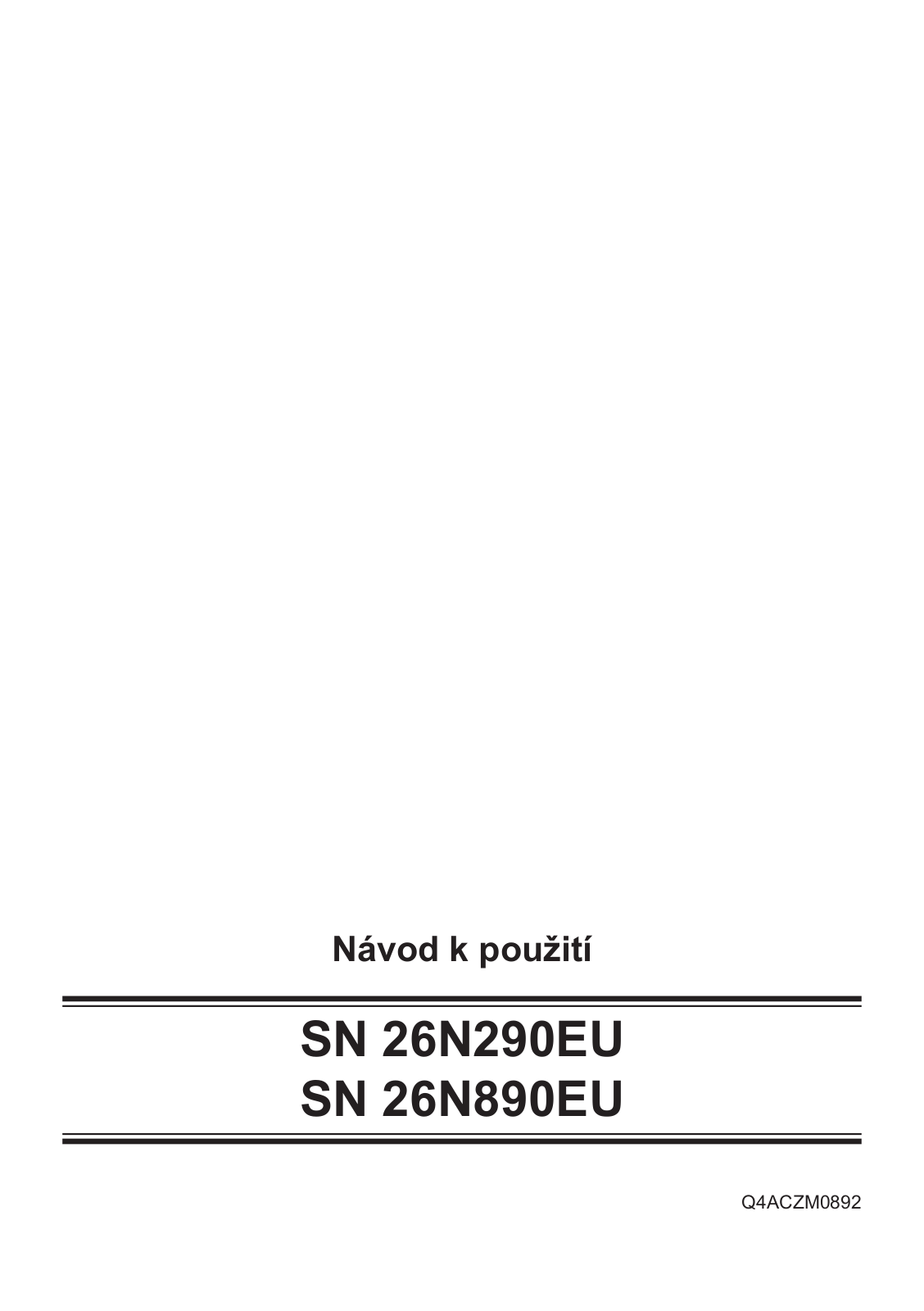 Siemens SN26N890EU User Manual