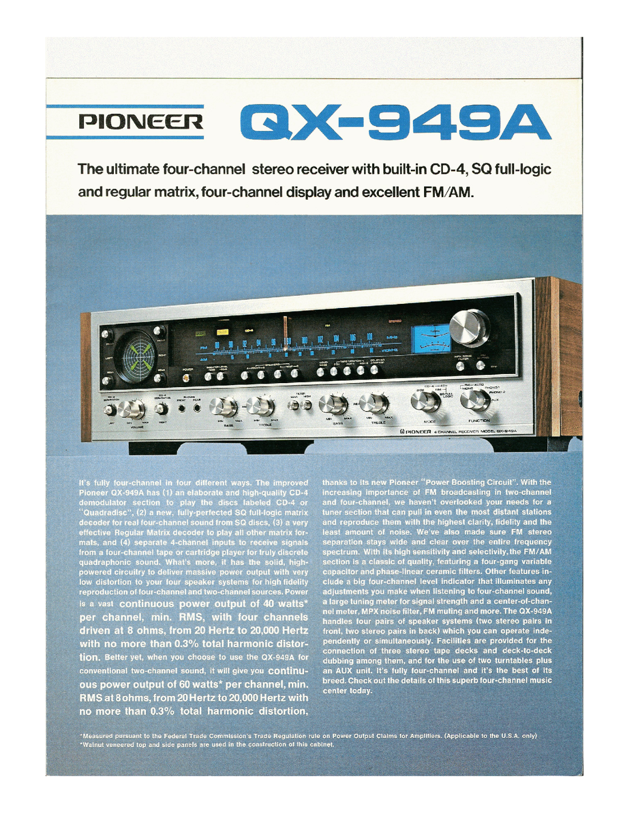 Pioneer QX-949-A Brochure