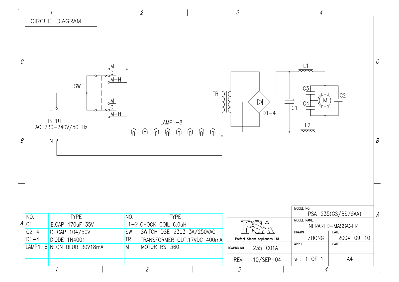 Vitek VT-1790 Circuit diagrams