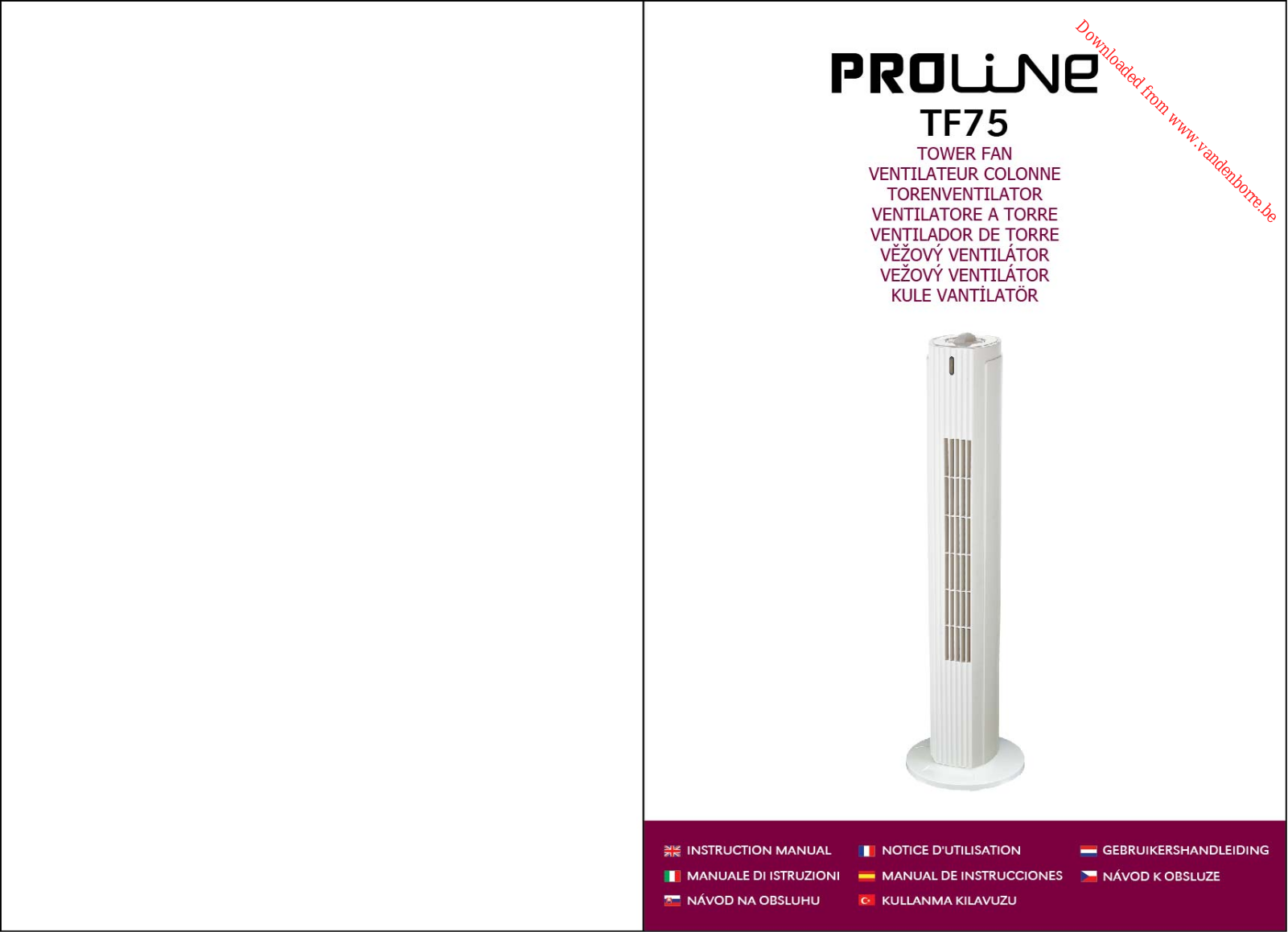 PROLINE TF75 User Manual