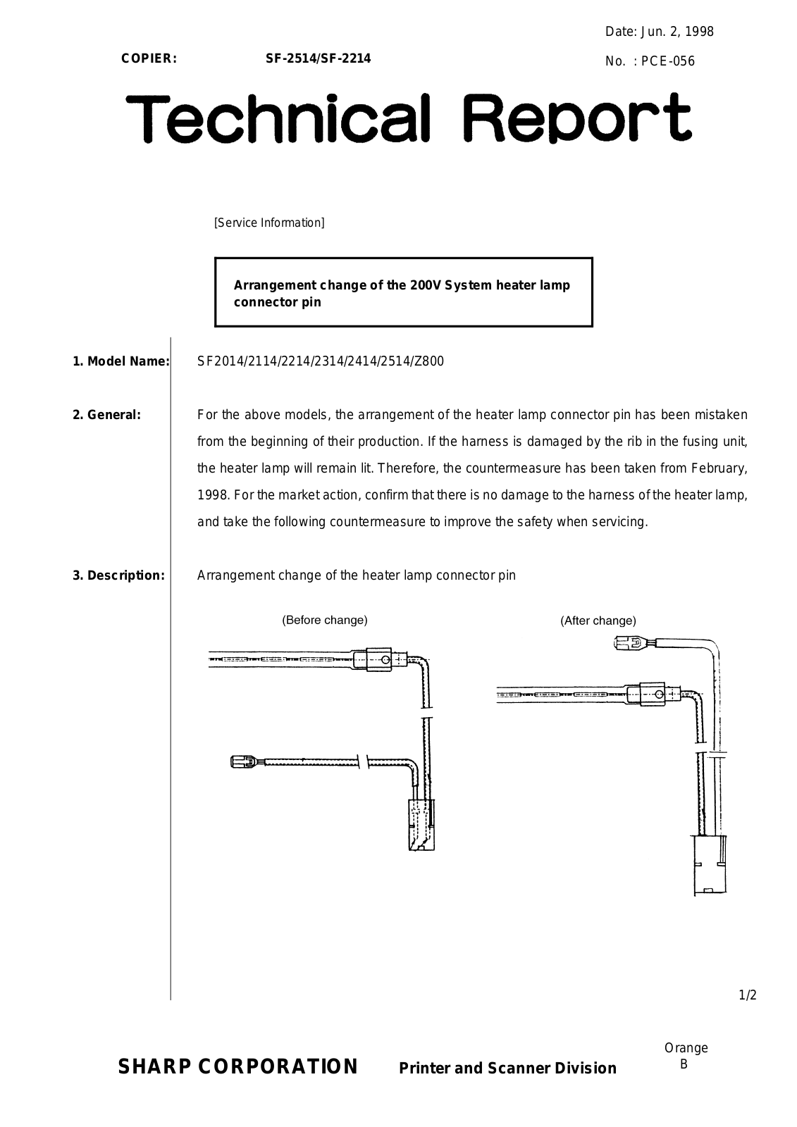 SHARP PCE056 Technical Report