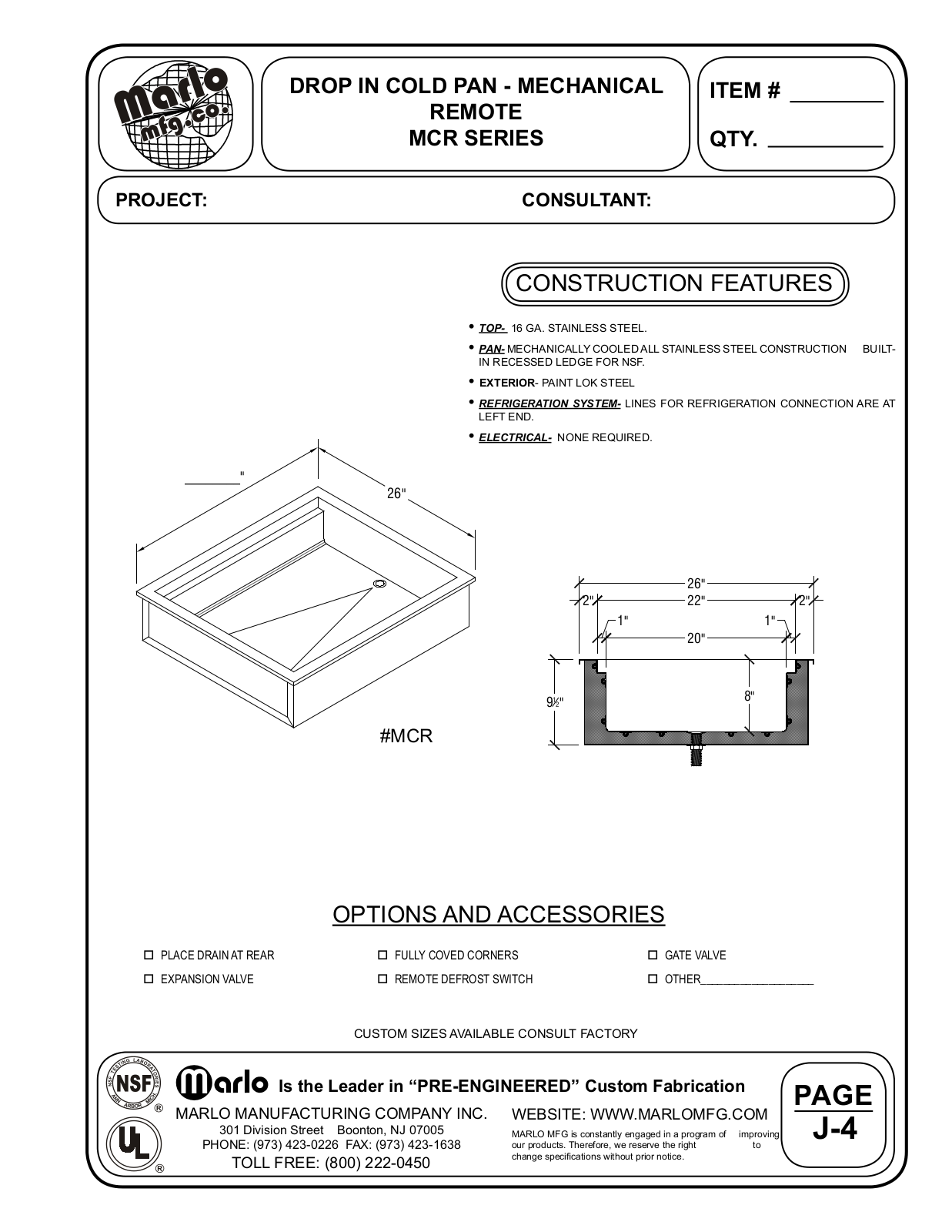 Marlo MCR User Manual