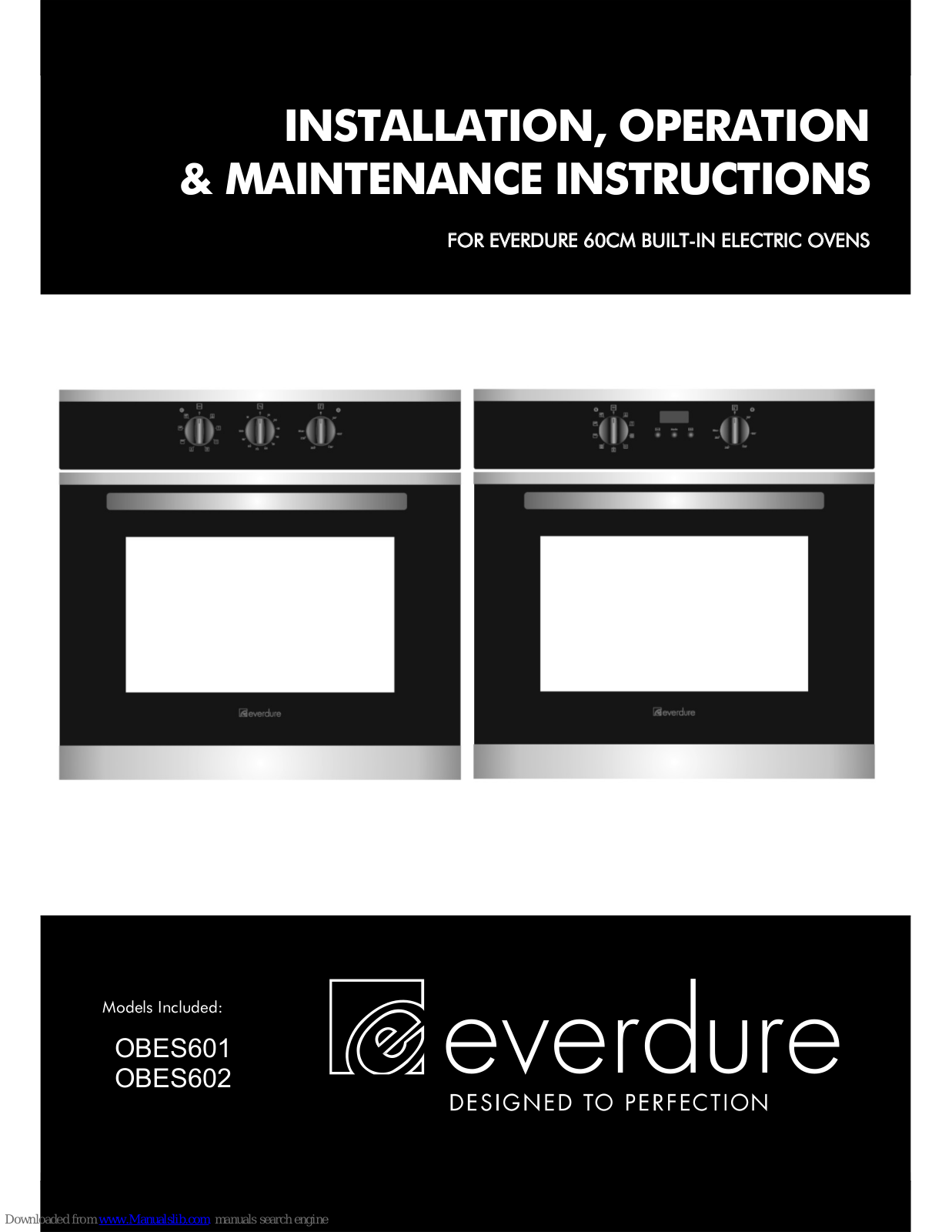 Everdure OBES601, OBES602 Operating & Maintenance Instructions