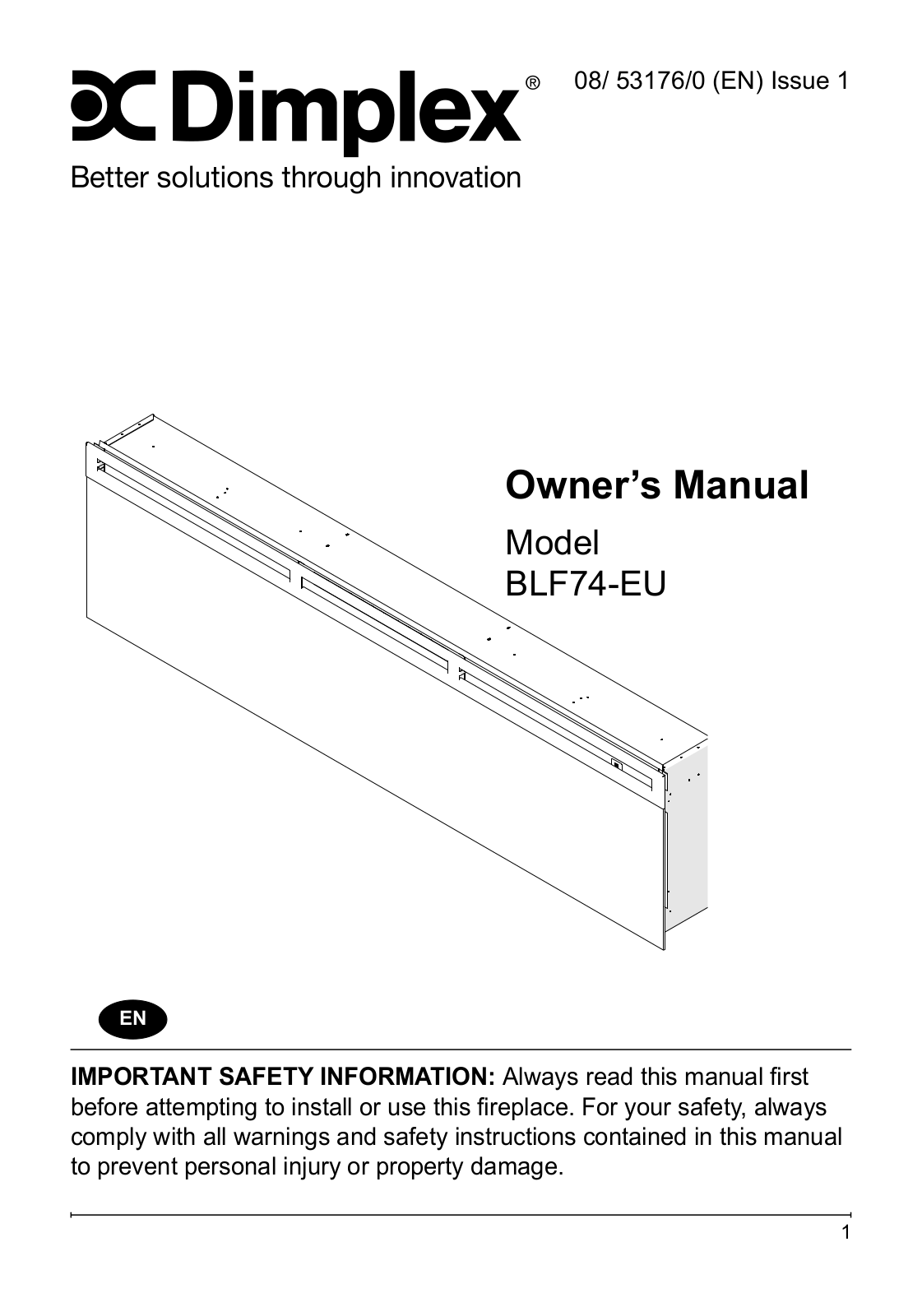 Dimplex BLF74-EU Owner's Manual