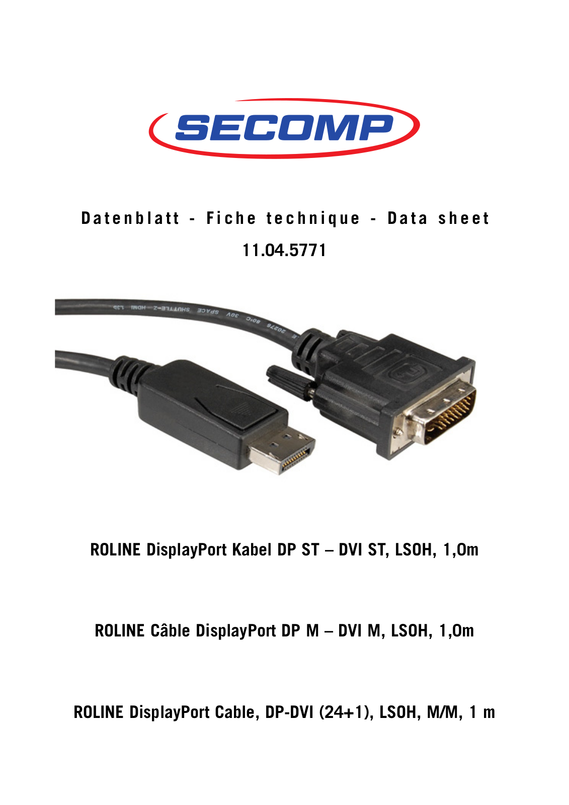 ROLINE 11045771 Datasheet - ManualMachine.com