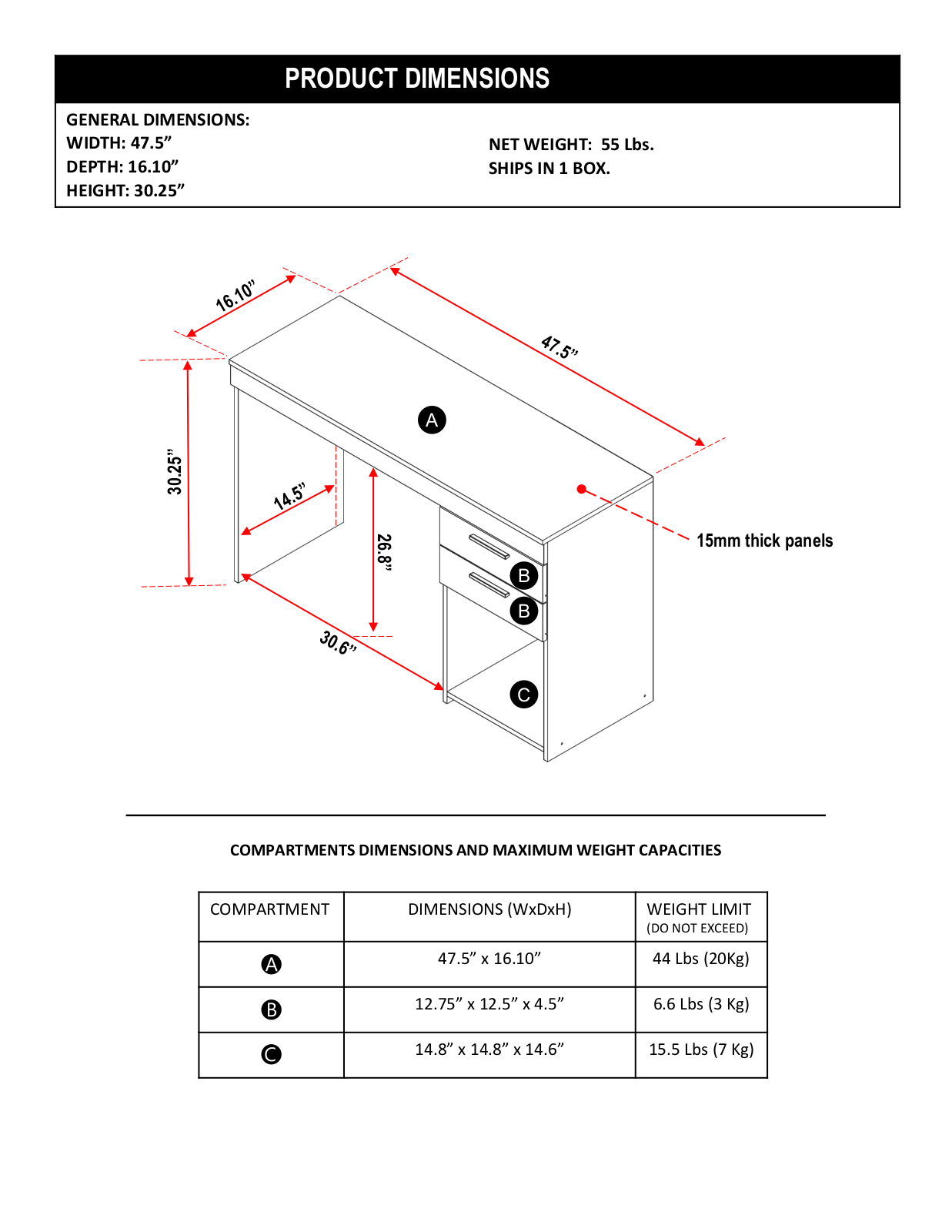 Zipcode Design W005501276 Dimensions - ManualMachine.com