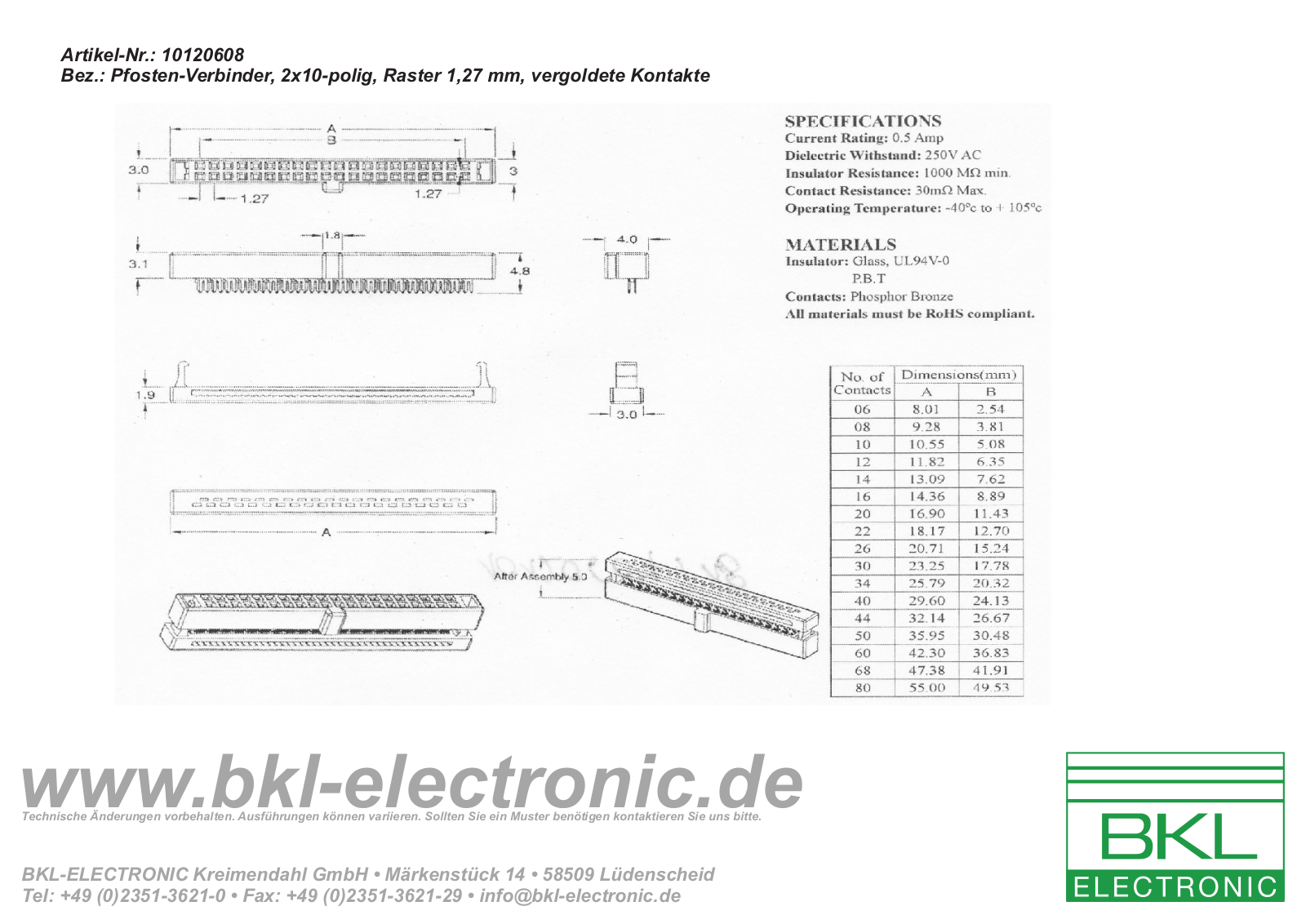 BKL BKL 10120608 Datasheet - ManualMachine.com