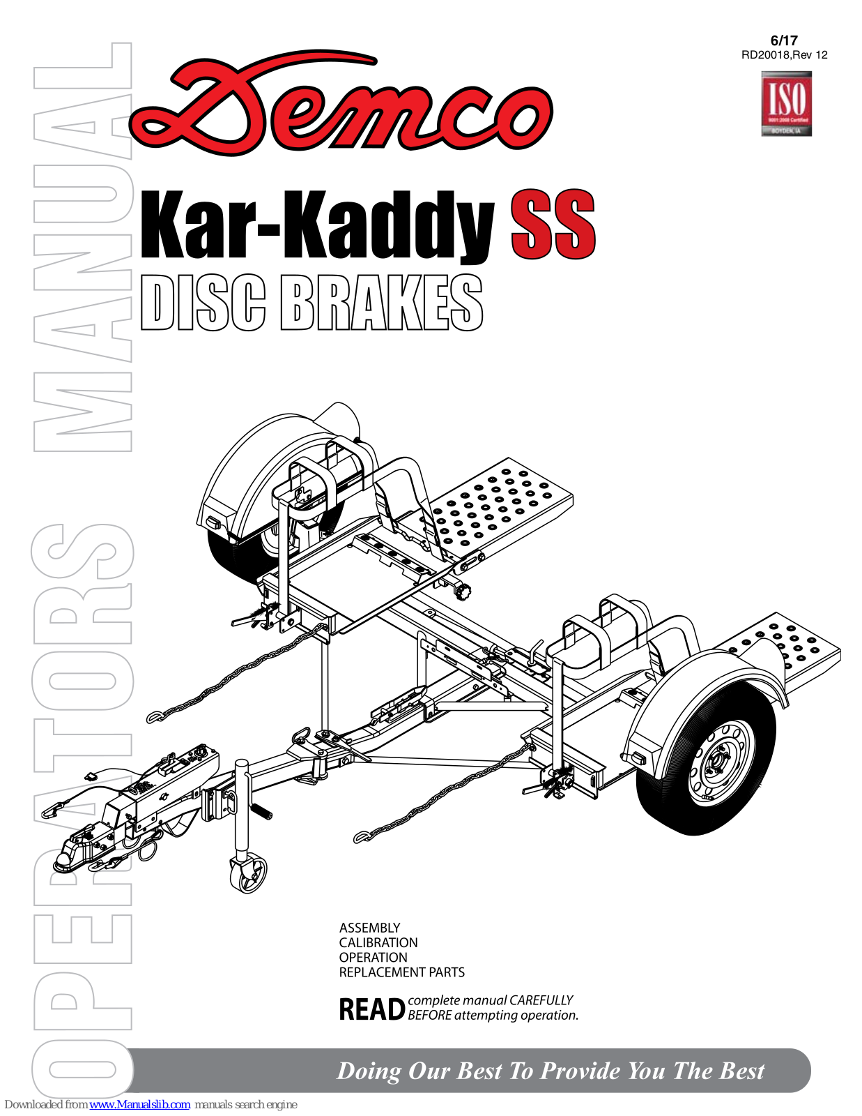 Demco Kar-Kaddy SS Operation Manual