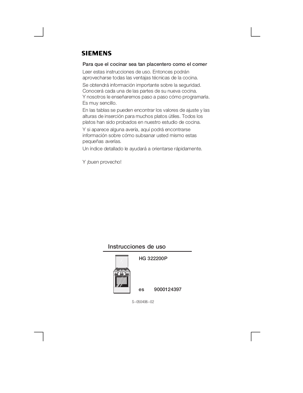 Siemens HG322200P User Manual