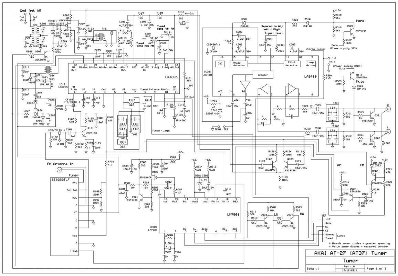 akai at-37, at-27 Schematics