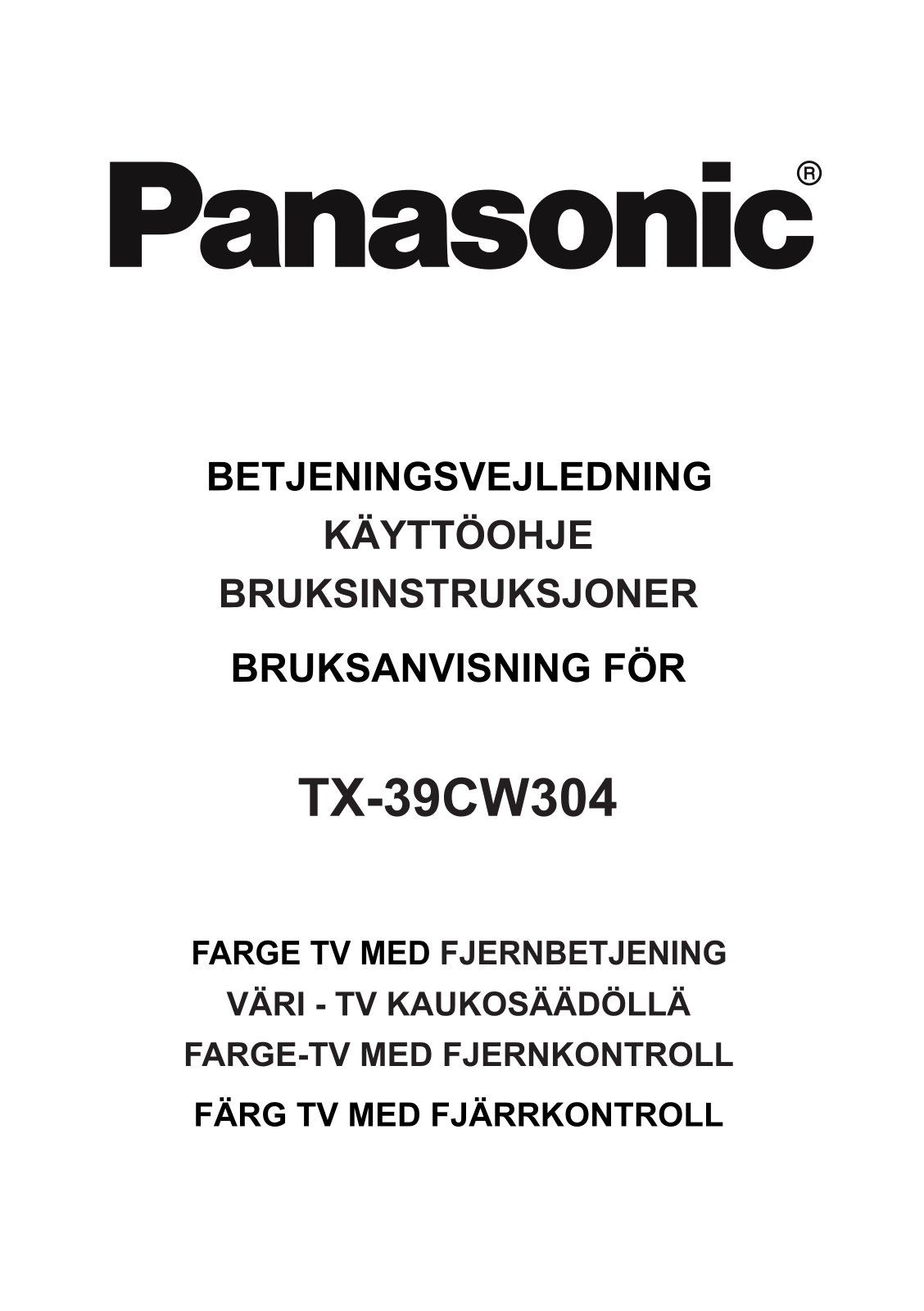 Panasonic TX-39CW304 User Manual