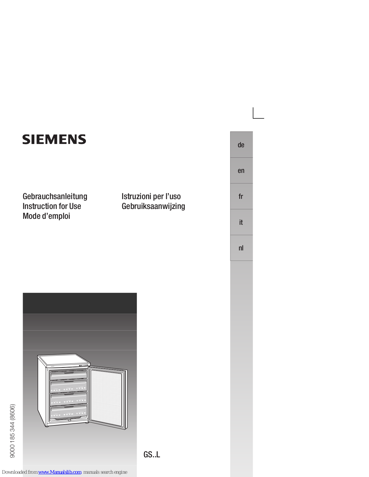 Siemens GS..L Instructions For Use Manual