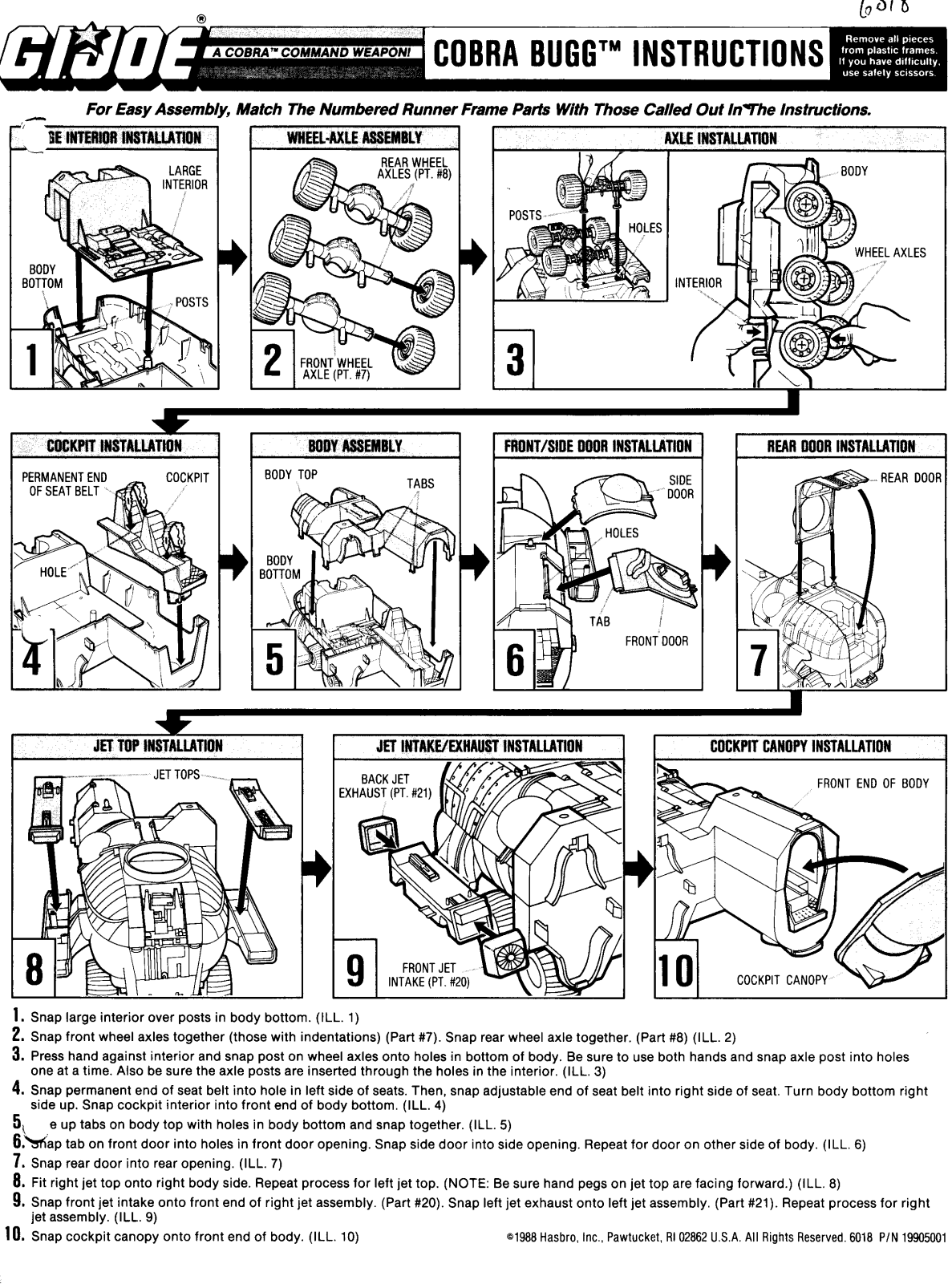 HASBRO GIJoe Cobra Bugg User Manual