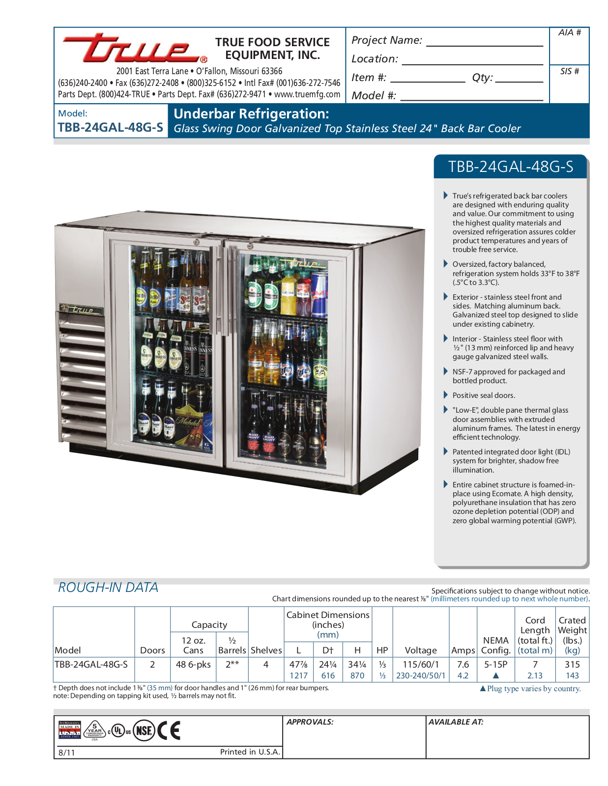 True TBB-24GAL-48G-S User Manual