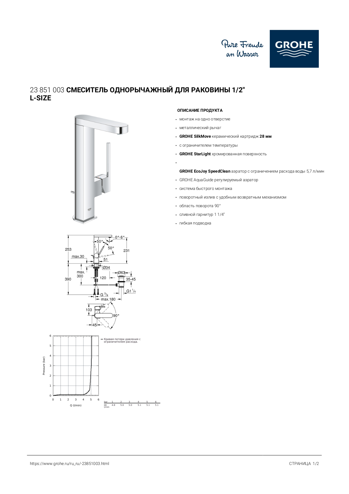 Grohe 23851003 User guide