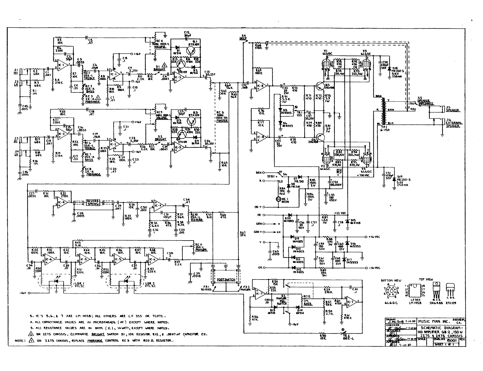 Musicman gb2 schematic