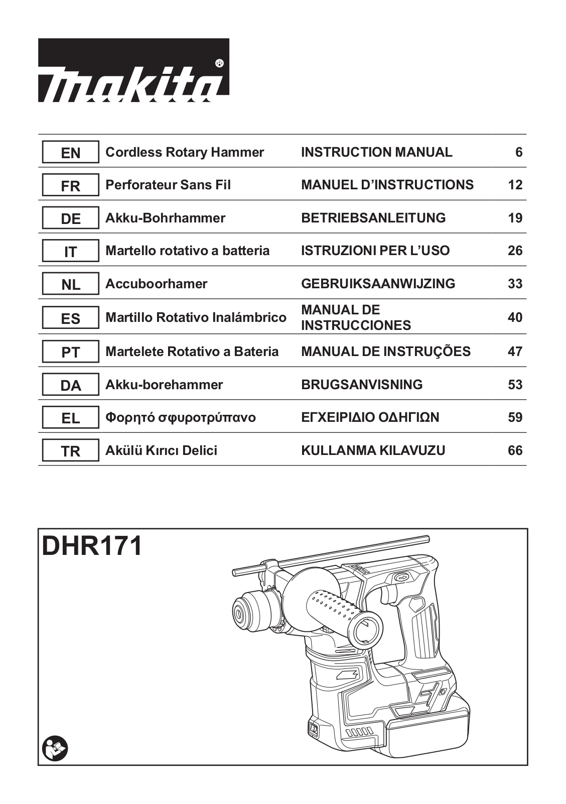 Makita DHR171Z User Manual