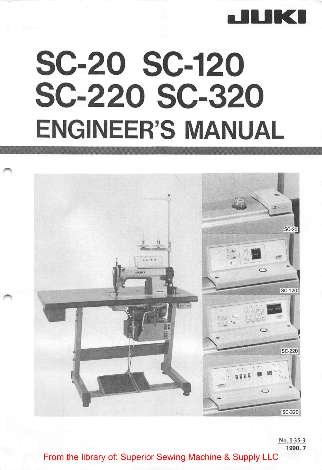 Juki SC-20, SC-120, SC-220, SC-320 User Manual - ManualMachine.com