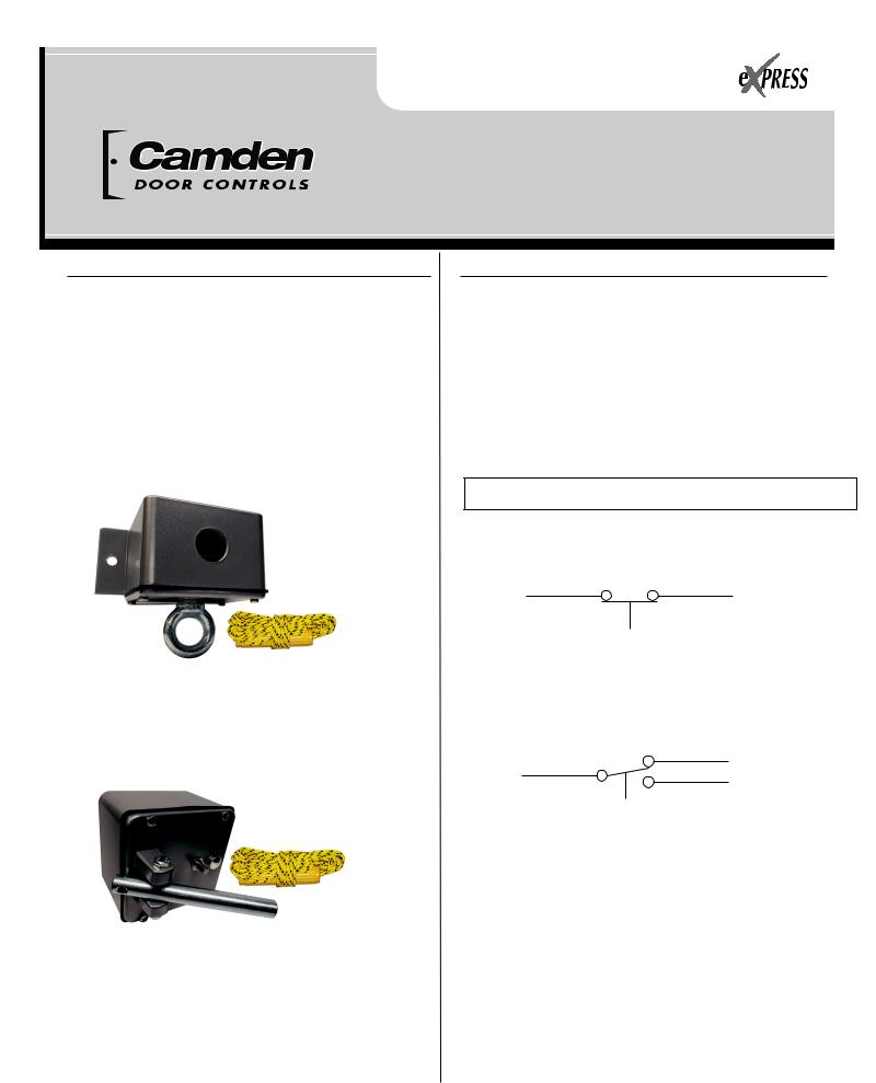 Camden Door Controls CI-SCP1, CI-WPS1, CI-WPSH Installation Instructions