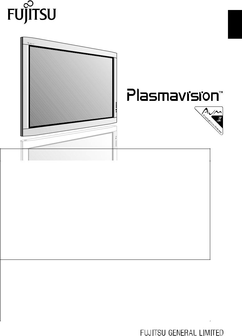 Fujitsu PLASMAVISION P55XHA51WS, PLASMAVISION P42VHA51WS, PLASMAVISION P42HHA51WS, PLASMAVISION P50XHA51WS Manual