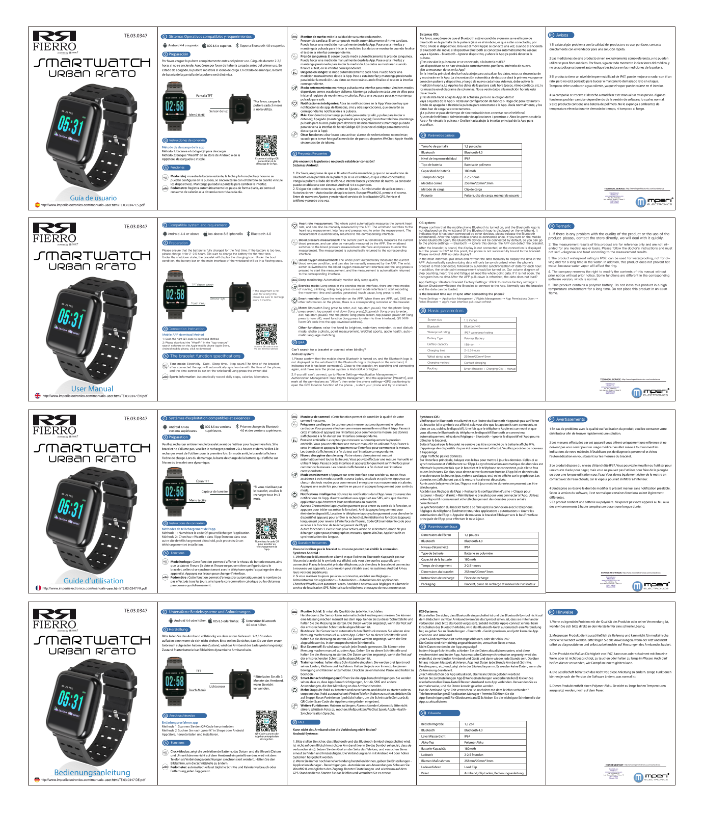 imperii SmartWatch Urban User Manual