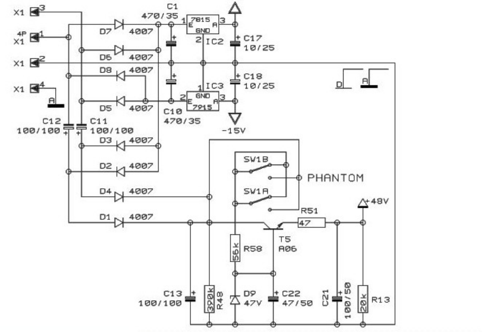 Behringer fonte mesa misturadora Schematic