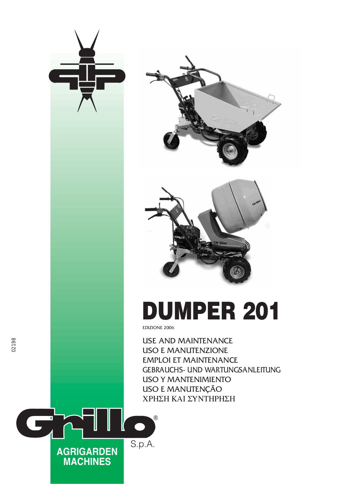 Grillo Dumper 201 User Manual