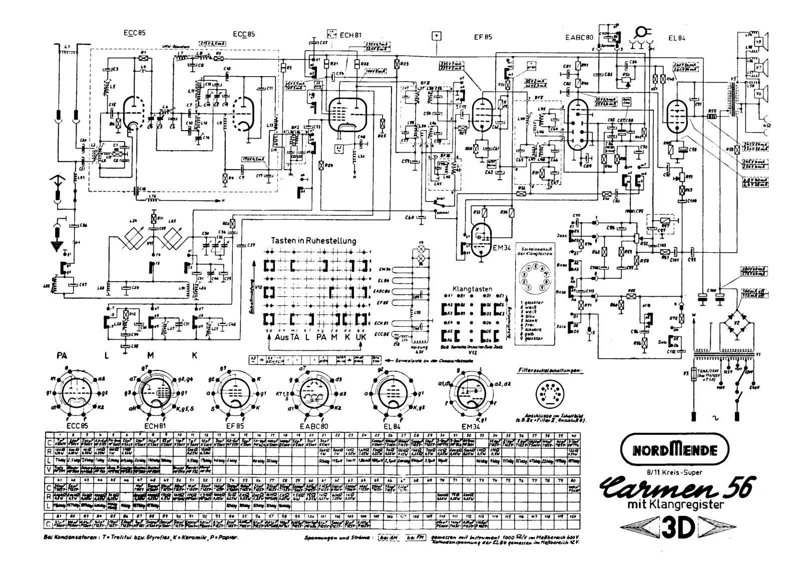 Nordmende Carmen-56-3D Schematic